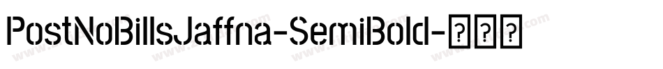 PostNoBillsJaffna-SemiBold字体转换