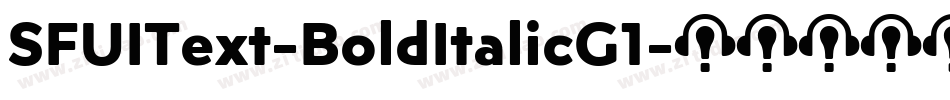 SFUIText-BoldItalicG1字体转换