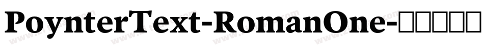 PoynterText-RomanOne字体转换
