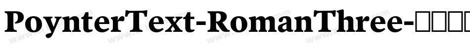 PoynterText-RomanThree字体转换