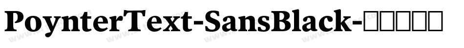 PoynterText-SansBlack字体转换 PoynterText-SansBlack字体转换