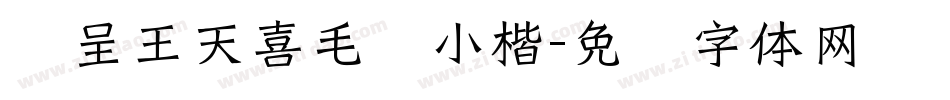 汉呈王天喜毛笔小楷字体转换