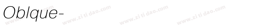 Oblque字体转换