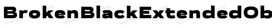BrokenBlackExtendedOblique-oGm0字体转换