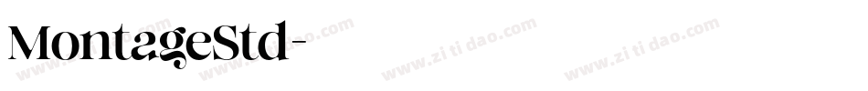 MontageStd字体转换