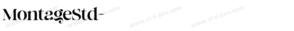 MontageStd字体转换