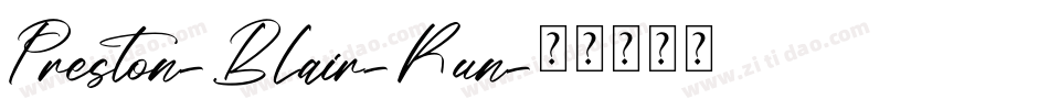 Preston-Blair-Run字体转换
