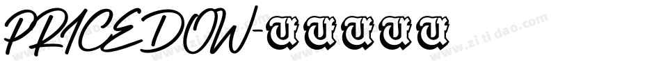 PRICEDOW字体转换