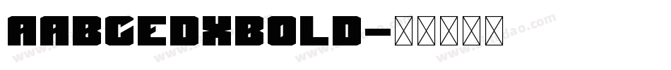 AabcedXBold字体转换