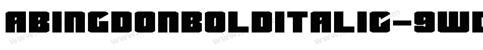 AbingdonBoldItalic-9wDL字体转换