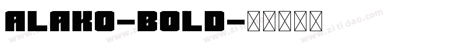 Alako-Bold字体转换