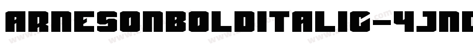 ArnesonBoldItalic-4jnD字体转换