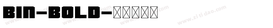 BIN-BOLD字体转换