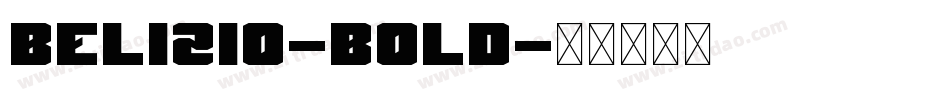 Belizio-Bold字体转换