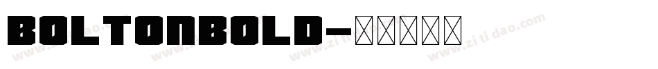 BoltonBold字体转换