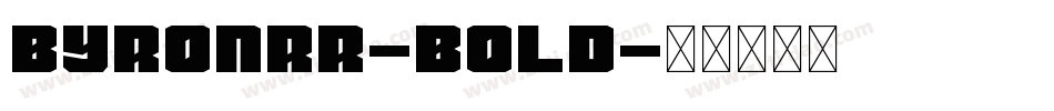 ByronRR-Bold字体转换