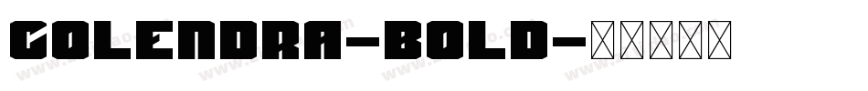 Colendra-Bold字体转换