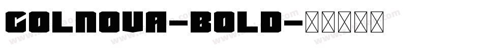 Colnova-Bold字体转换