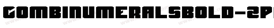 CombinumeralsBold-Zpmm字体转换