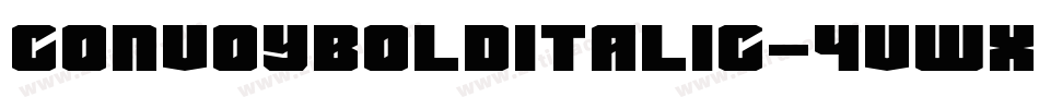 ConvoyBoldItalic-4vwx字体转换