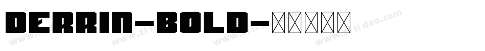 Derrin-Bold字体转换