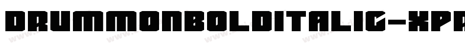 DrummonBoldItalic-xPR字体转换