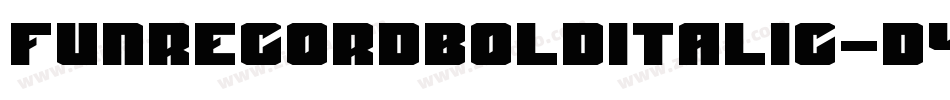 FunrecordBoldItalic-D4jD字体转换