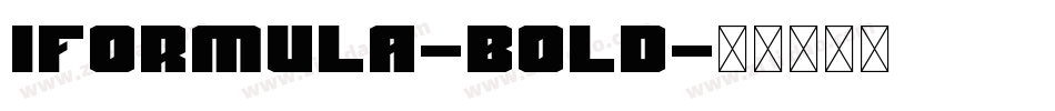 Iformula-Bold字体转换