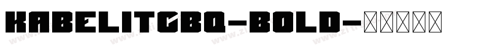 KabelITCBQ-Bold字体转换