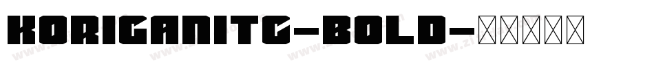KoriganITC-Bold字体转换