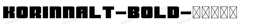 KorinnaLT-Bold字体转换