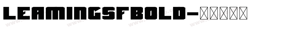 LeamingSFBold字体转换