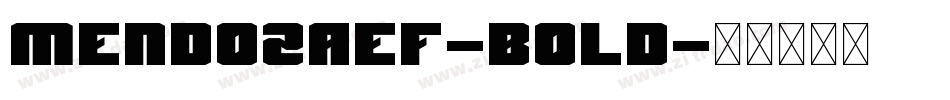 MendozaEF-Bold字体转换