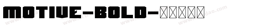 Motive-Bold字体转换