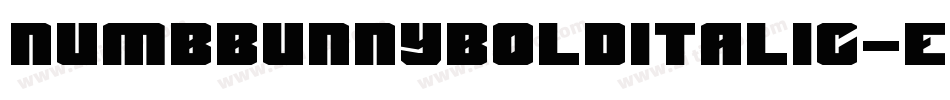 NumbbunnyBoldItalic-eOgl字体转换