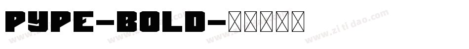 Pype-Bold字体转换