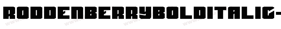 RoddenberryBoldItalic-q4ol字体转换