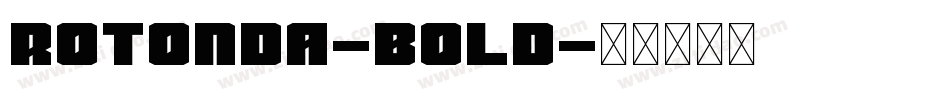 Rotonda-Bold字体转换