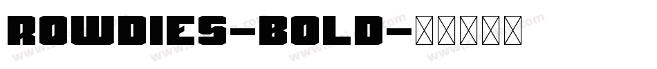Rowdies-Bold字体转换