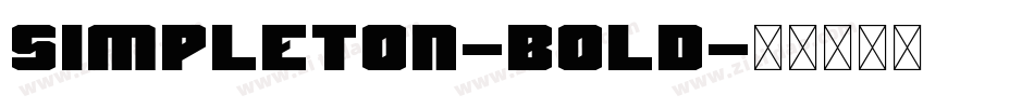 Simpleton-Bold字体转换