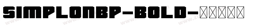 SimplonBP-Bold字体转换
