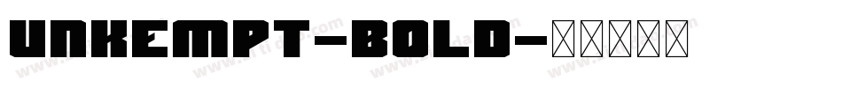 Unkempt-Bold字体转换