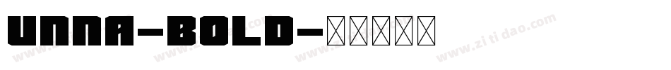 Unna-Bold字体转换