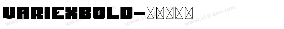 VariexBold字体转换