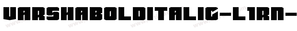 VarshaBoldItalic-L1rn字体转换