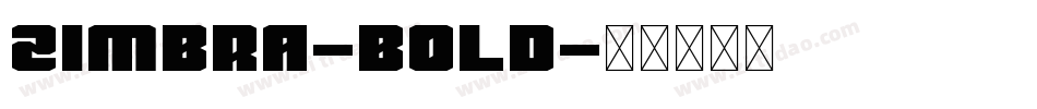 Zimbra-Bold字体转换