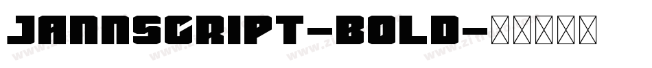 jannscript-bold字体转换