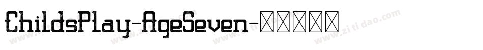 ChildsPlay-AgeSeven字体转换