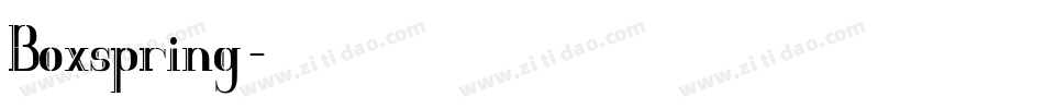 Boxspring字体转换
