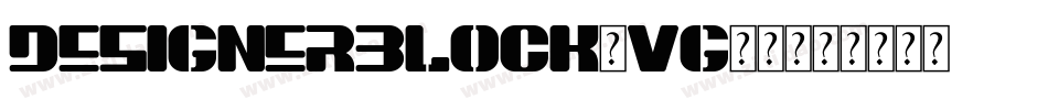 DesignerBlock-vg49字体转换